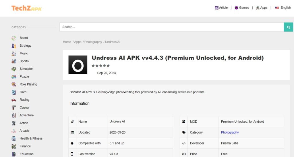 Undress AI Free Tools App Download APK