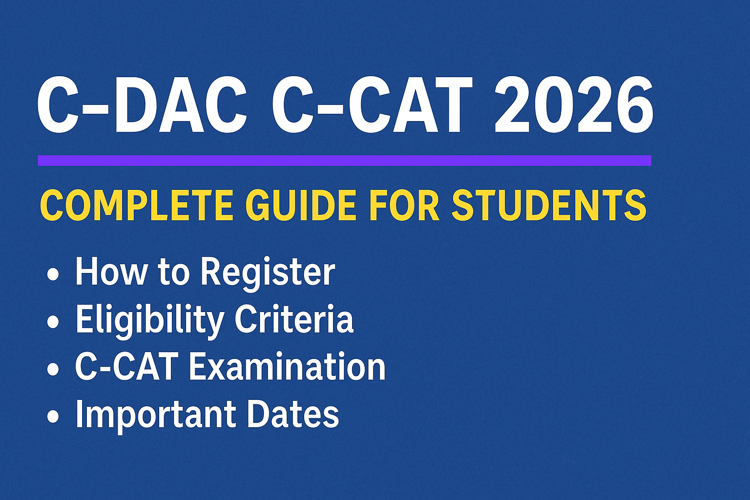 C-DAC C-CAT 2026: Complete Guide